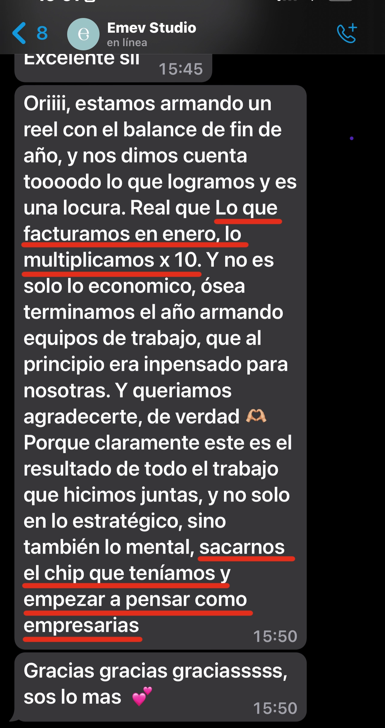 Testimonio Emev Studio